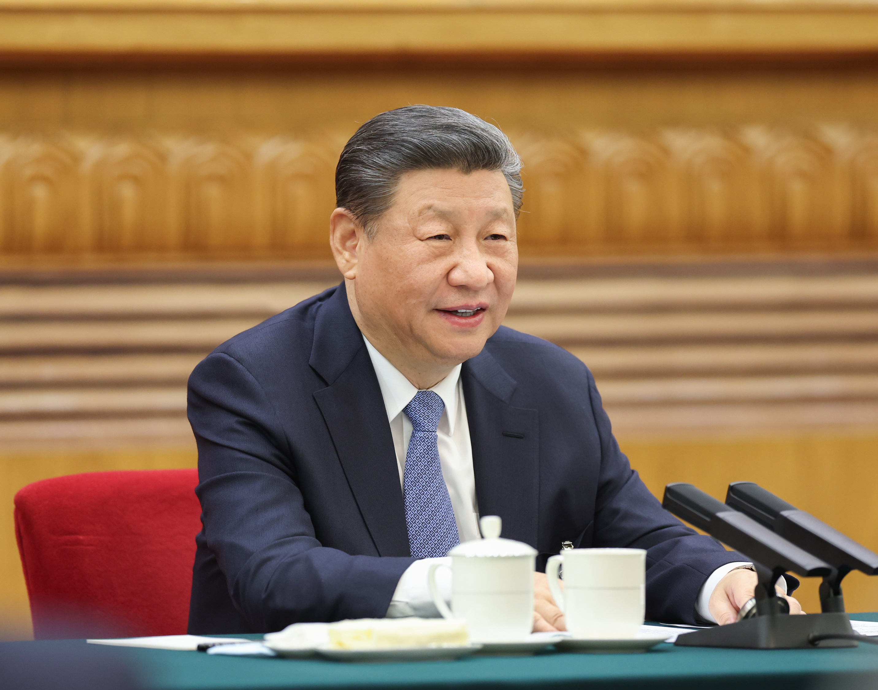△ 2024年3月5日，習(xí)近平總書記參加他所在的十四屆全國人大二次會(huì)議江蘇代表團(tuán)審議。